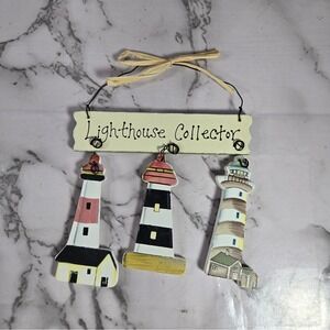Lighthouse Collector Wall Hanging‎ Decor Wooden Coastal Nautical